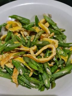 Foto resep Tumis buncis telor dadar