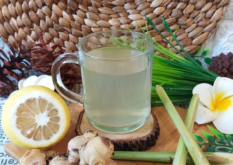 Cara menyajikan Wedang Jahe Sereh Lemon , Lezat