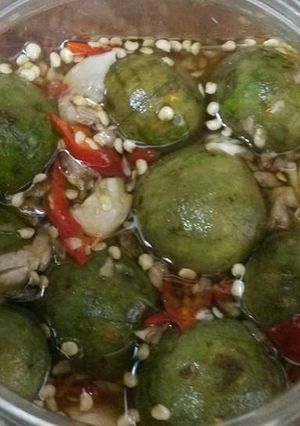 Hình của món Sấu ngâm mắm.