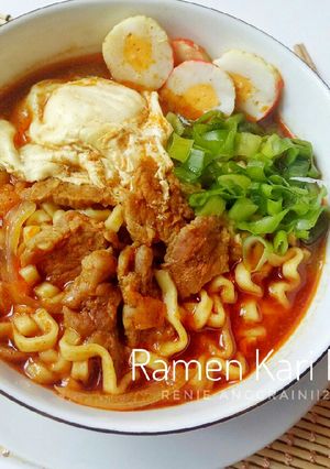 Foto resep Ramen Kari Pedas