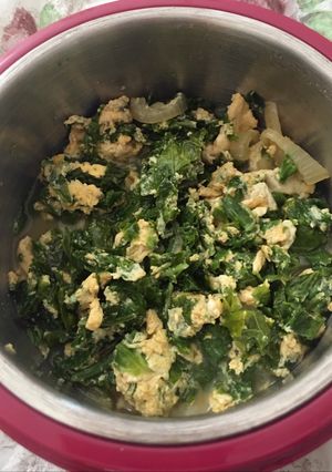 Foto resep Kale tumis telur MPASI