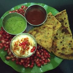 A picture of Panner cheese paratha.