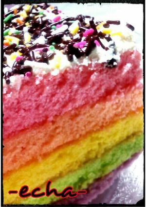 Foto resep Rainbow Cake Kukus