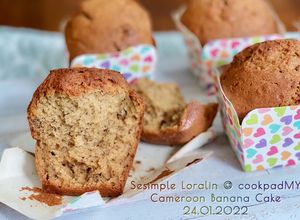 Gambar Kek Pisang Gebu / Cameroon Nutmeg Banana Cake 🇨🇲