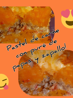 Una foto de Pastel de carne con puré de papas y zapallo! 🔥🔥🔥