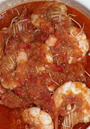 Foto resep Udang tumis pedas ala nancy