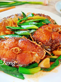 蒜苗醬燒烏魚 的食譜成品照片