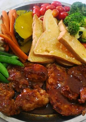 รูปของ สเต็กถาด ซอสBBQ