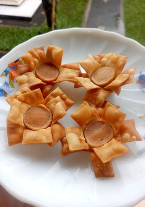 Foto resep Bunga Pangsit Sosis