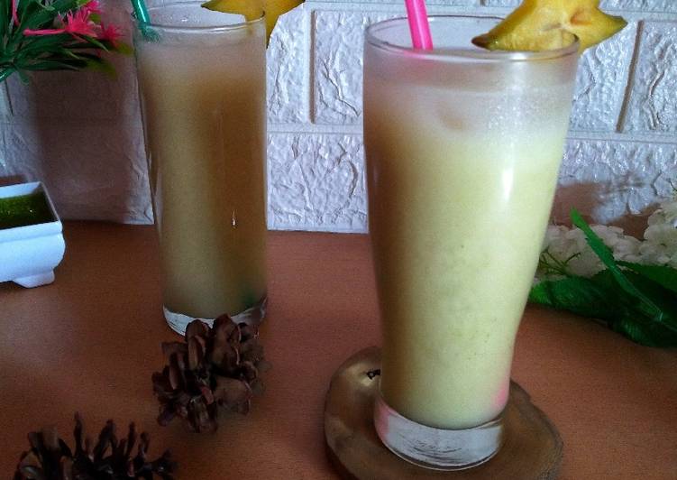 Bagaimana Menyiapkan #Star fruit juice with honey👍, Bisa Manjain Lidah