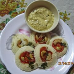 Rava idli A picture of Rava idli.