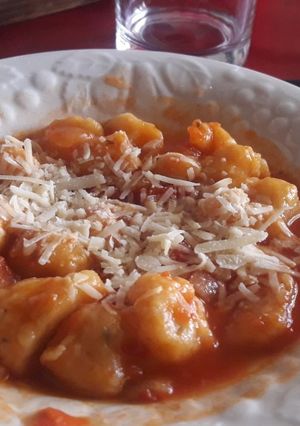 Una foto de Ñoquis de calabaza