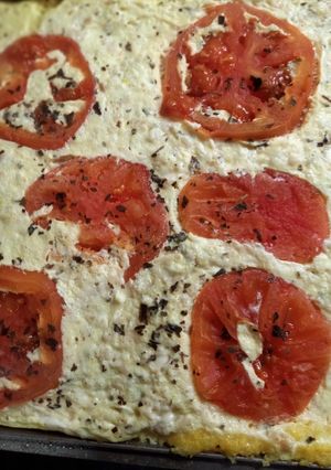 Una foto de Tarta caprese sin harina en flip