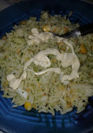 Una foto de Arroz primavera a mi manera