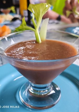 Una foto de Bloody Mary de lentejas