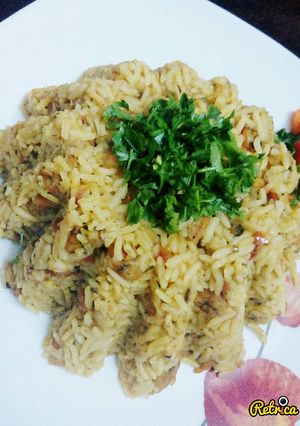 صورة لوصفة رز بالجمبري