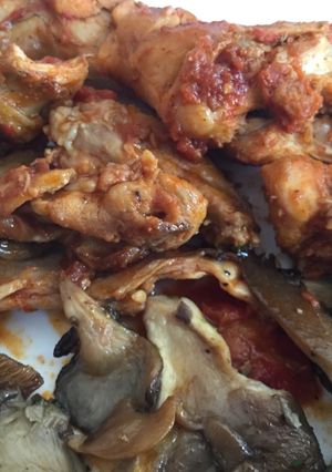 Una foto de Conejo al ajillo