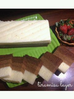 Foto resep Tiramisu layer cake (steam)