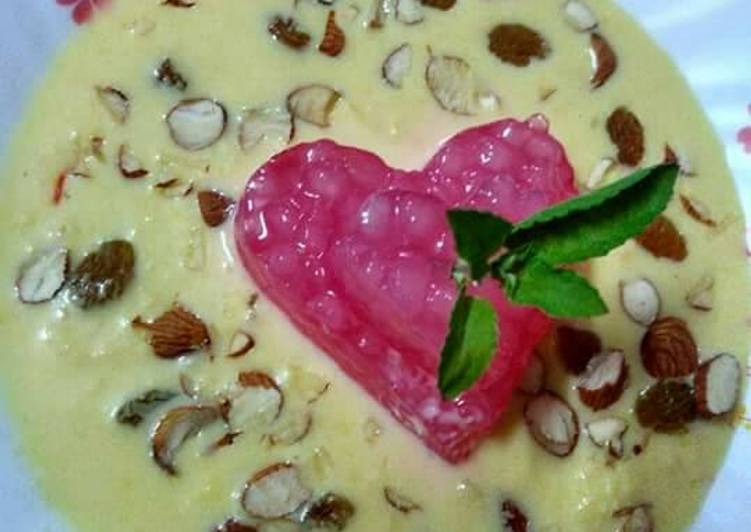 How to Prepare Ultimate Kesar rabdi rose sago pudding