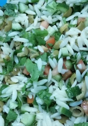 A picture of Rice Macaroni Salad.
