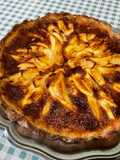 Gâteau façon tarte aux pommes et prune