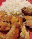 Alitas de pollo en salsa de mostaza y miel