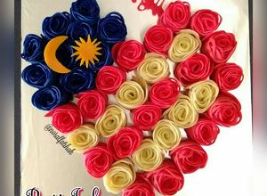 Gambar Roti Jala Bendera Malaysia (Merdeka 63)