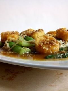 Foto resep Enoki + Tofu Saus Tiram
