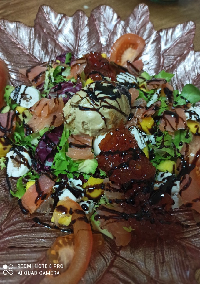 Una foto de Ensalada de dulce de leche