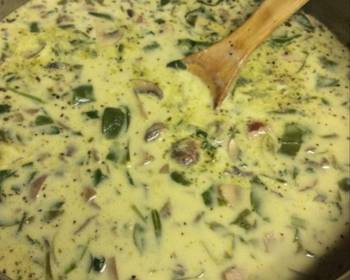 Latest Recipe Creamy Mushroom Spinach Kielbasa Soup Most Delicious