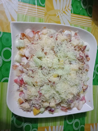 Langkah Mudah untuk Menyiapkan Resep Salad buah saus mayo n cimory yang Lezat Anti Ribet, Mantap