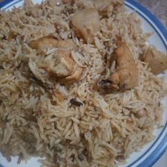 A picture of Chicken chana pulao.