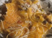 A picture of spaghetti in cayenne pepper