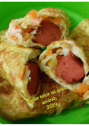 Foto resep Dadar telor isi sosis