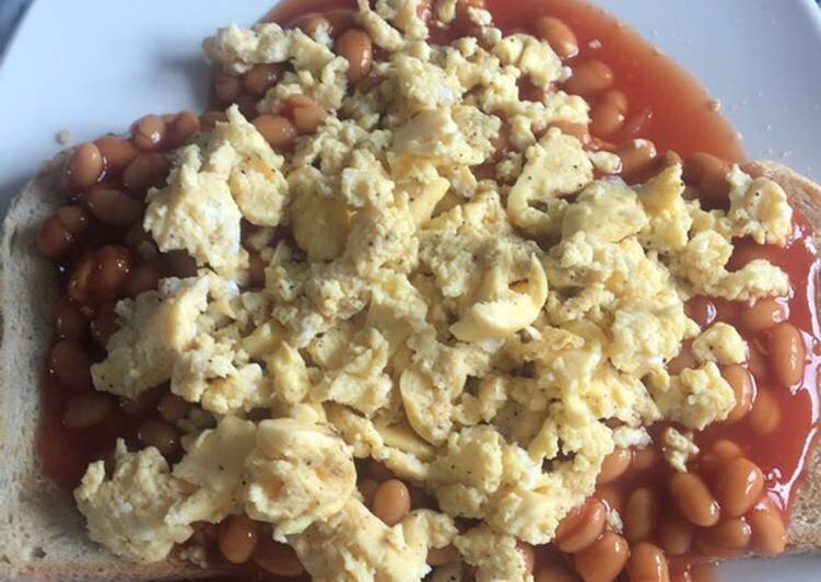 Easiest Way to Make Homemade Beans and egg on toast