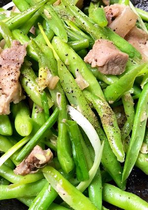Hình của món Đậu Ve Xào Thịt Heo.