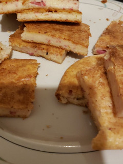 Una foto de Fainá de queso, fainá de queso con fiambre TORTA REQUECHE