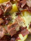 Melted Cheese Potato with Smoked Beef and Bacon