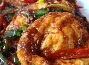 Foto resep Telur Ceplok kecap saos pedas manis