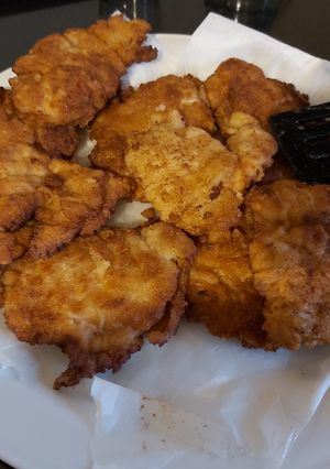 A picture of Home made chicken panne.