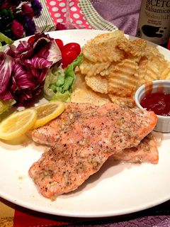 蒜香檸檬蜜烤鮭魚 的食譜成品照片