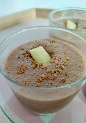 Una foto de Mousse de chocolate a la naranja con aquafaba