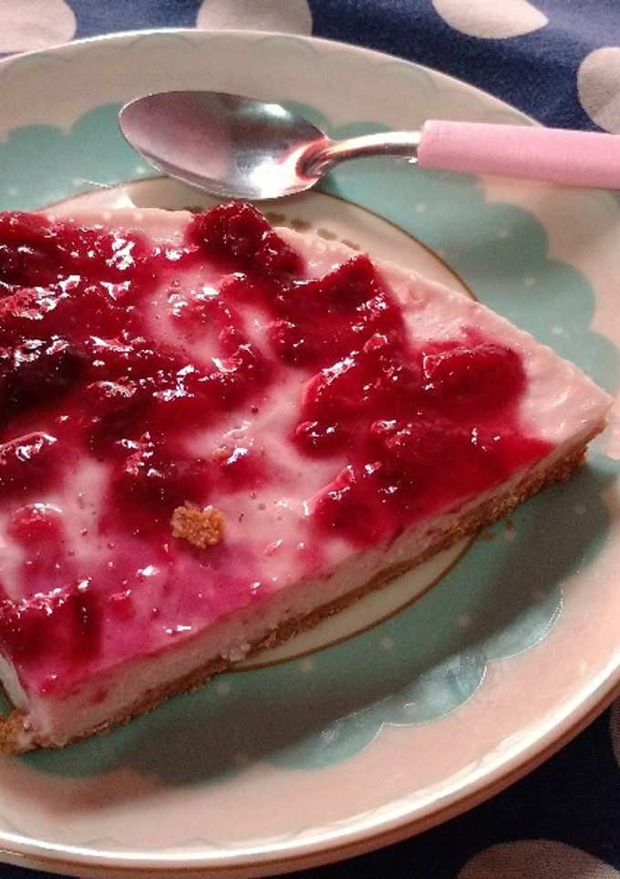 Una foto de Cheesecake de frutilla saludable