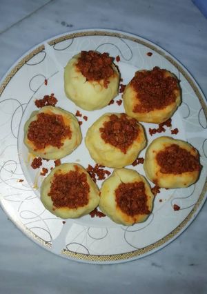 عکسی از دستور سیب زمینی شکم پر