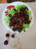 Blattsalat mit Süß 🍒 Kirschen
