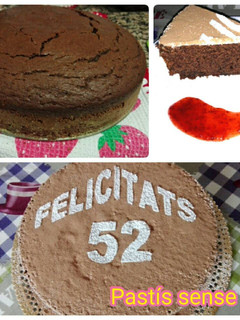 Una foto de Bizcocho de chocolate sin huevo
