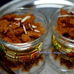 A picture of Buckwheat flour (kuttu) halwa.
