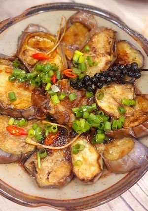 Hình của món Cà tím kho tiêu.