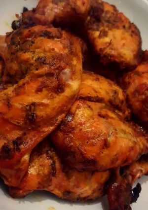 A picture of Tandoori restaurant style chicken 🍗🍖.