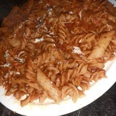 Red sauce pasta A picture of Red sauce pasta.